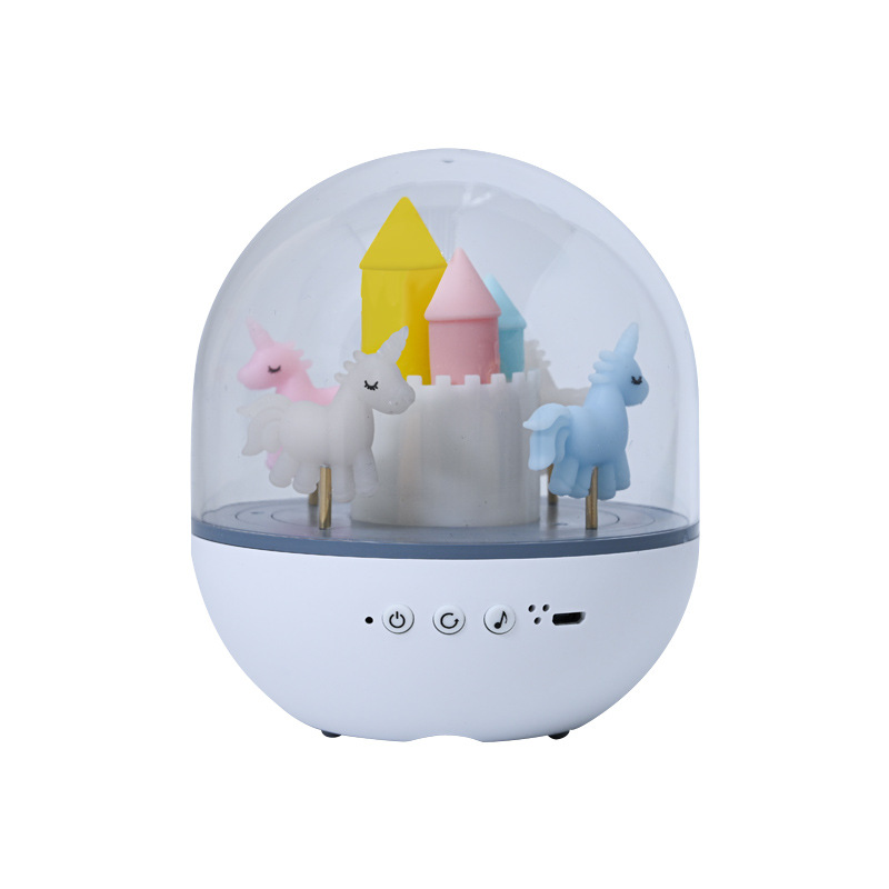 Rotating night light, music box, LED lights, music table lamp, Birthday gift 5
