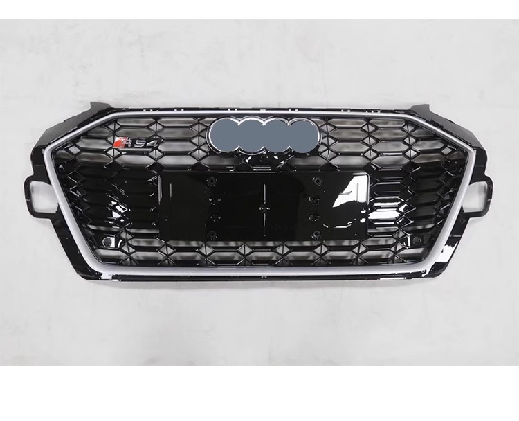 Applicable to 2020-2024 Audi A4 modified RS4 middle net A4 B9.5 upgrade S4 front bar grille honeycomb grid