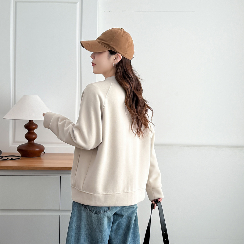 大码胖mm外套女2025年秋季新款200斤显瘦宽松休闲拉链棒球服卫衣|undefined