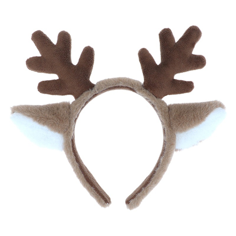 Navidad vestir copo de nieve ciervos oído diadema en stock cosplay accesorios simulación bestia oído felpa tocado accesorios para el cabello