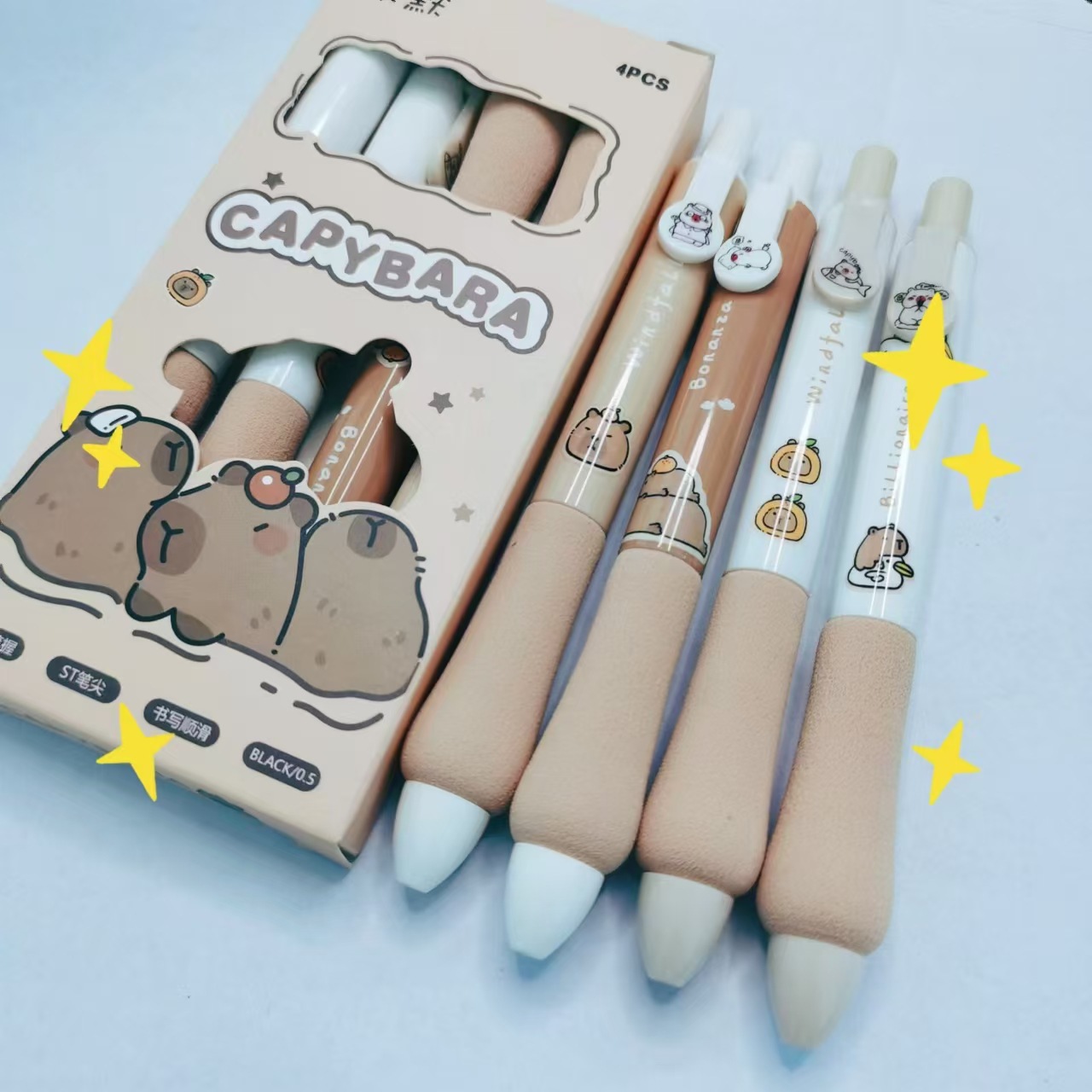 Europa Baoins bolígrafo de presión de resorte de alto valor facial vaina de descompresión de 0.5 mm suave y rápido secado lápiz de cepillo neutro