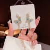 Silver needle, advanced small design earrings, silver 925 sample, internet celebrity, high-quality style, Korean style