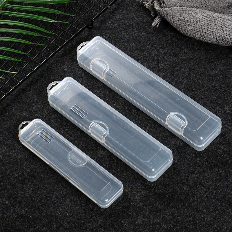 Portable Transparent Dustproof Plastic Tableware Box with Hook Cyber Celebrity Spoon Fork Chopsticks Cosmetic Brush Stainless Steel Straw Storage Box Portable Transparent Dustproof Plastic Tableware Box with Hook Cyber Celebrity Spoon Fork Chopsticks Cosmetic Brush Stainless Steel Straw Storage Box