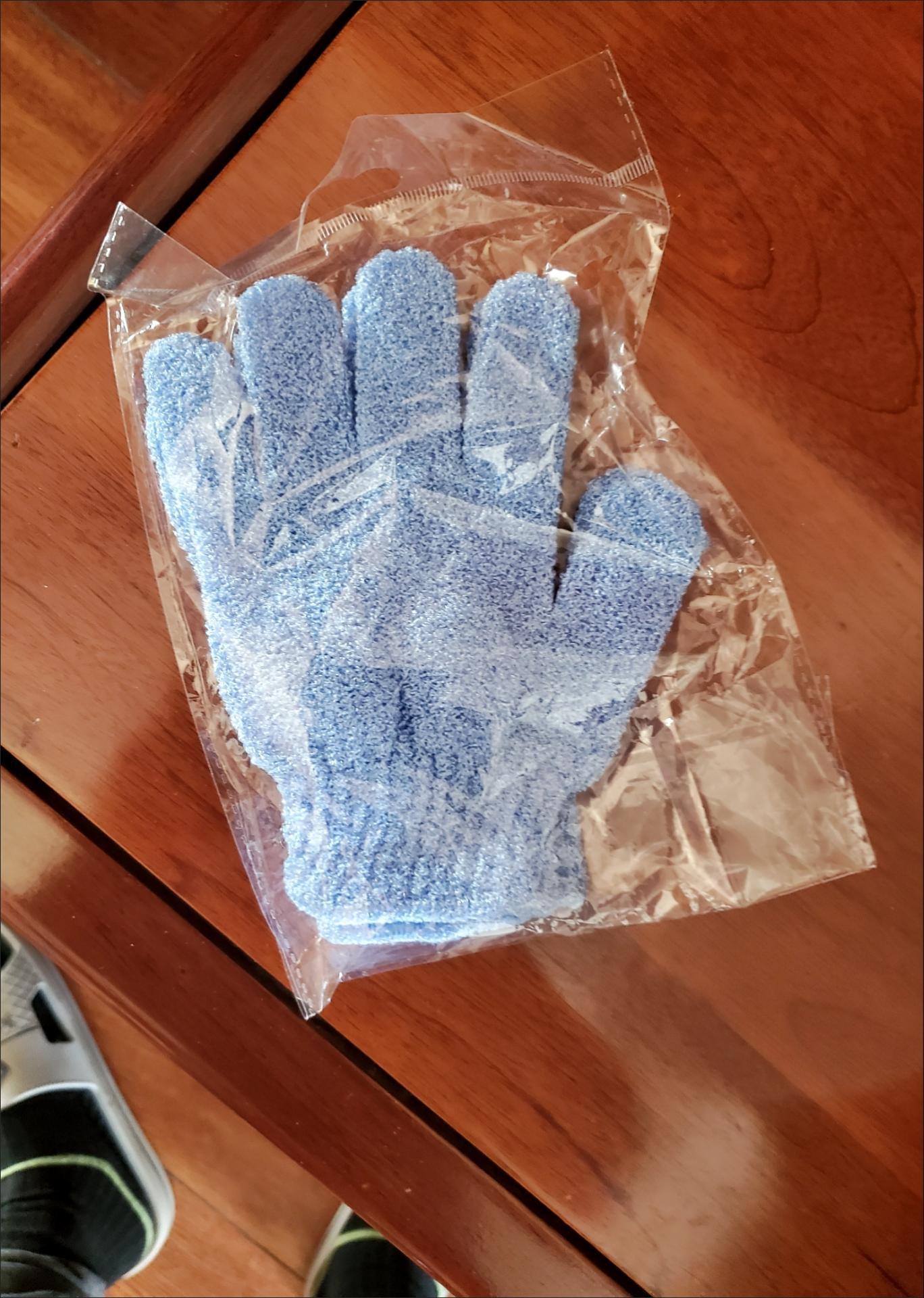 Guantes de baño Guantes de baño exfoliantes domésticos de doble cara de cinco dedos Potente artefacto de barro exfoliante para hombres y mujeres
