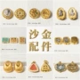 金沙古法镂空雕花隔珠
