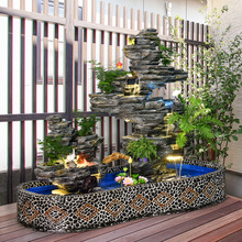 戶外擺件招財大型大廳魚池別墅噴泉庭院花園陽台造景瀑布假山酒店
