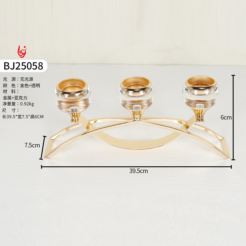 Decoración de bodas creativa, bandeja de frutas de vela moderna, mesa de vela de lujo ligera, almacenamiento de dulces de alta calidad, exquisito estilo americano.