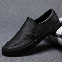 2024 Spring Men's Loafers Slip-On Casual Shoes British Business Leather Shoes Versatile Trendy Soft Sole Driving Shoes