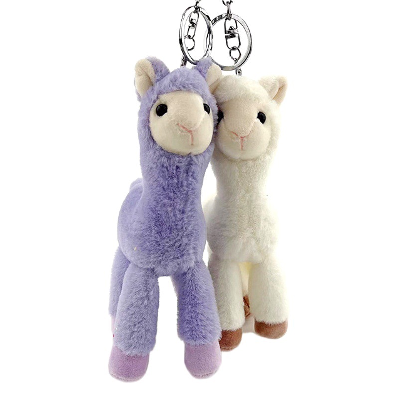 Colgante de muñeco de peluche de alpaca para celebridades de Internet, llavero de muñeco de cordero, joyería, bolso escolar, colgante, regalo de corazón para niña