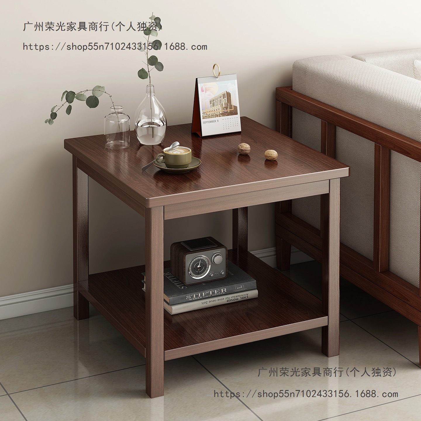 Solid Wood Coffee Table, Living Room Sofa Side Table, Small Apartment Corner Table, Side Table, Bedroom Tea Table, Tea Table, Side Cabinet, Small Table