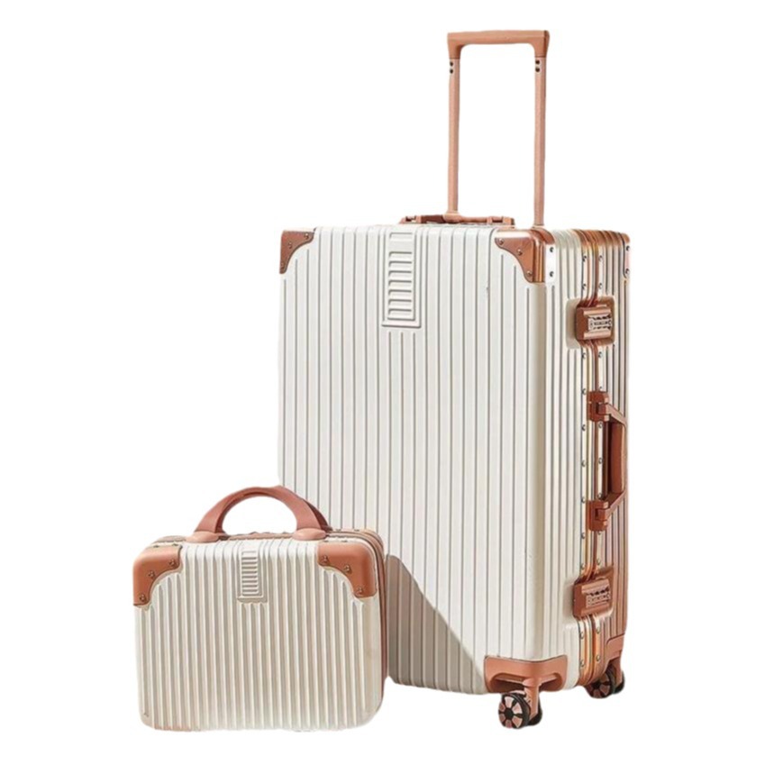 Maleta de mujer red retro 20 pulgadas pequeña caja de viaje 24 pulgadas maleta de estudiantes ruedas silenciosas