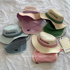 Baby Sun Hat Summer Sunshade New Design Neck Protection Sunscreen Thin Model Spring Fisherman Hat Unisex Toddler Baby Hat Trendy