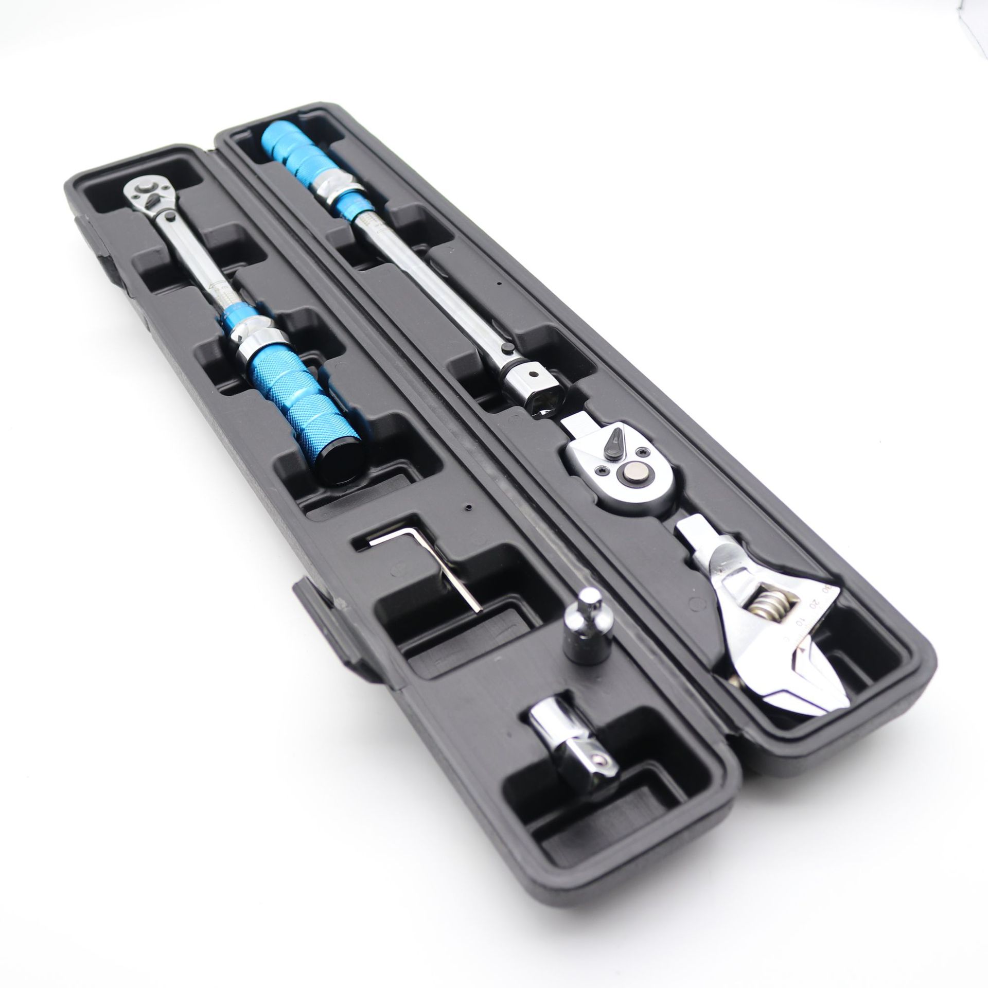 可换头方孔扭力扳手棘轮可调式公斤扭矩扳手汽修套筒活动头