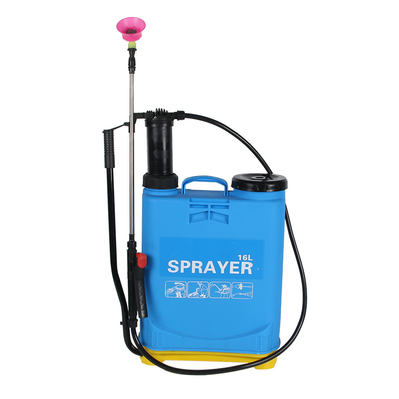 Pulverizador manual agrícola octogonal de 16L Tubo cuadrado de salida Mano engrosado a presión para control de plagas Pulverizador de pesticidas Pulverizador hortícola
