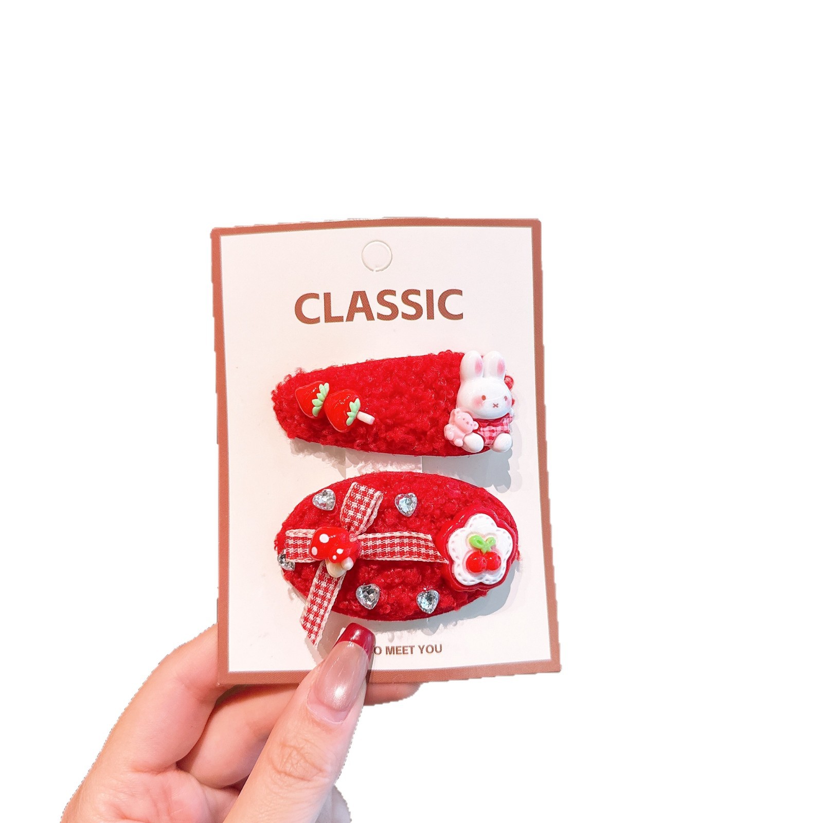 Niños clip de pelo de Navidad niñas peluche clip BB puede niñas muñeco de nieve arco clip de pelo bebé clip de pelo roto
