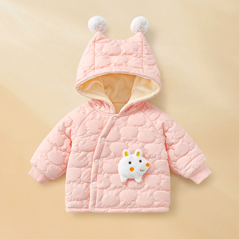 Camaca de algodón para bebés otoño y invierno chaqueta de algodón para niños y niñas gruesa con terciopelo de algodón cálido chaqueta de invierno de algodón para bebés image 7