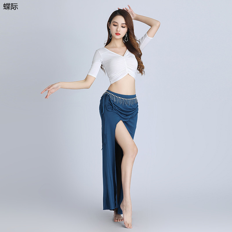 2022 New Plus Size Modal Belly Dance Practice Dance Costume Set Belly Dance Top and Bottom Performance Dress