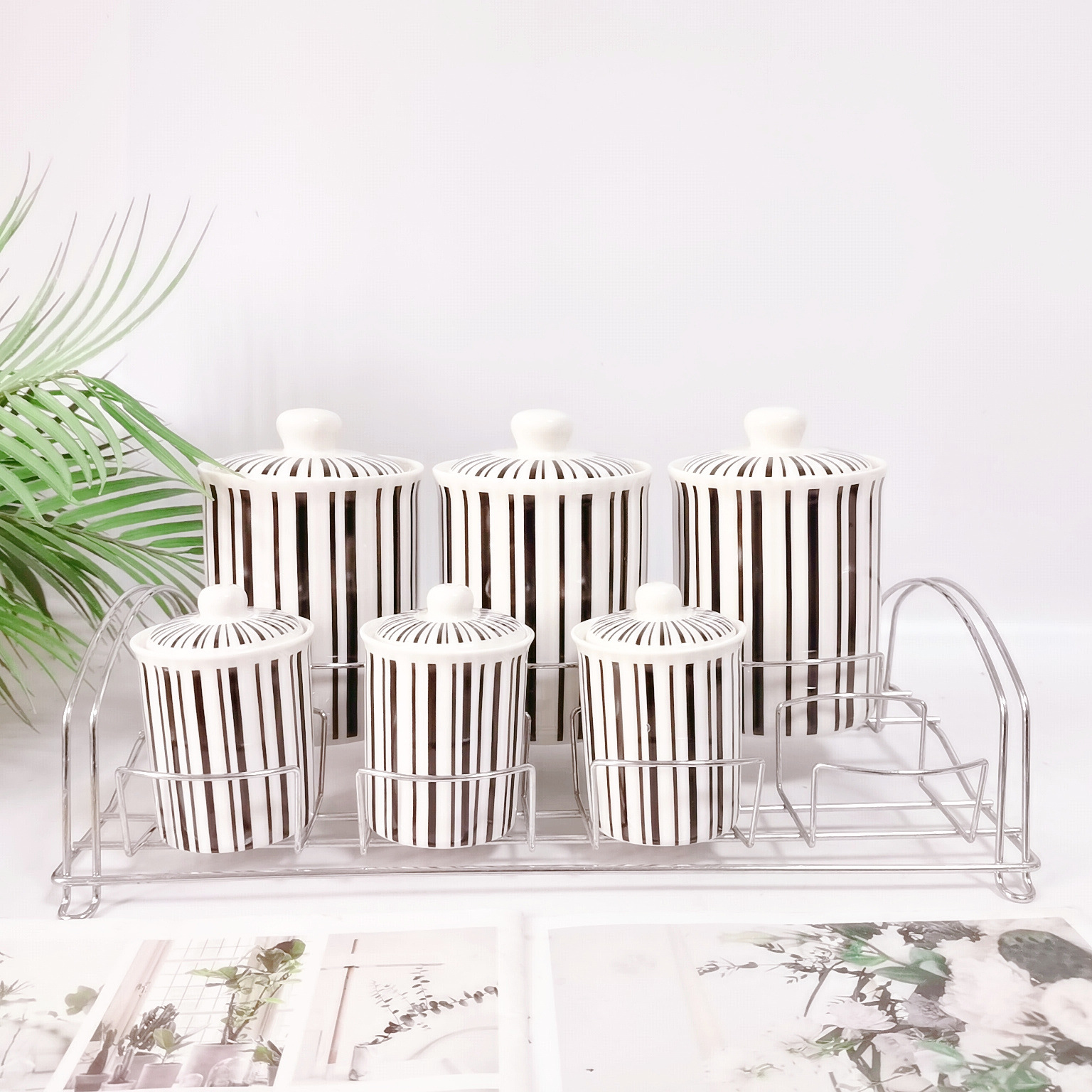 Venta directa de fábrica exportación transfronteriza exportación cerámica sellado tarro condimento tarro cocina almacenamiento tarro café té tarro