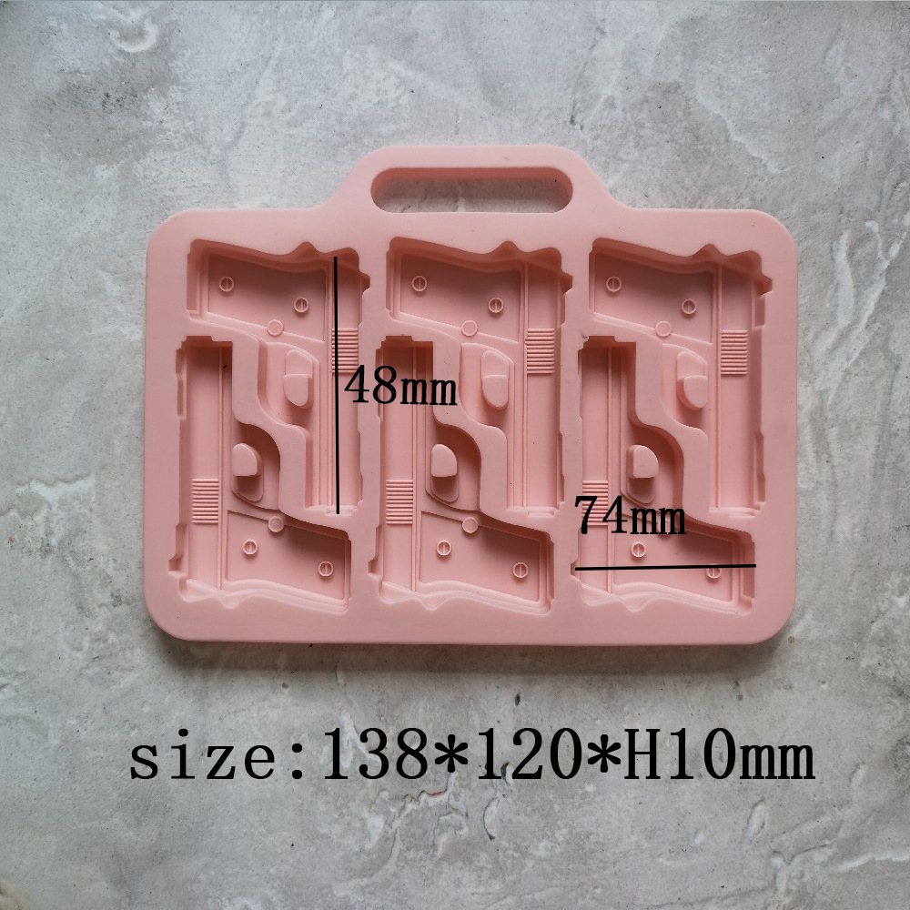 6 pistolas 80 molde de silicona pastel helado pudín molde de postre jabón utensilios de cocción