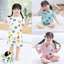 【儿童蜡笔小新同款睡衣】男女宝宝短袖套装亲子装家居服卡通衣服