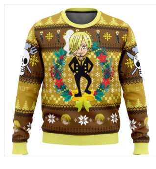 Venta directa de fábrica Venta caliente Impresión digital 3D Hombres Casual Todo-fósforo Hombro de hombro de manga larga Suéter de cuello redondo