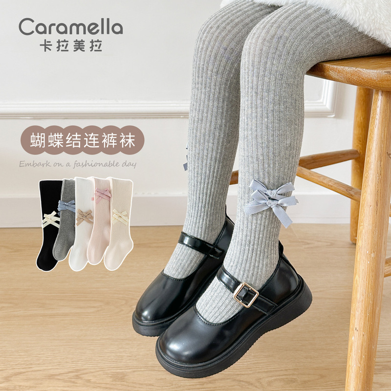 Calamela Girls' Pantyhose Spring and Autumn Children's Leggings Baby Pantyhose Long Socks Autumn and Winter Leggings
