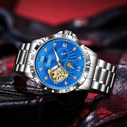 Men's Mechanical Skeleton LED Automatic Wristwatch - Factory Wholesale