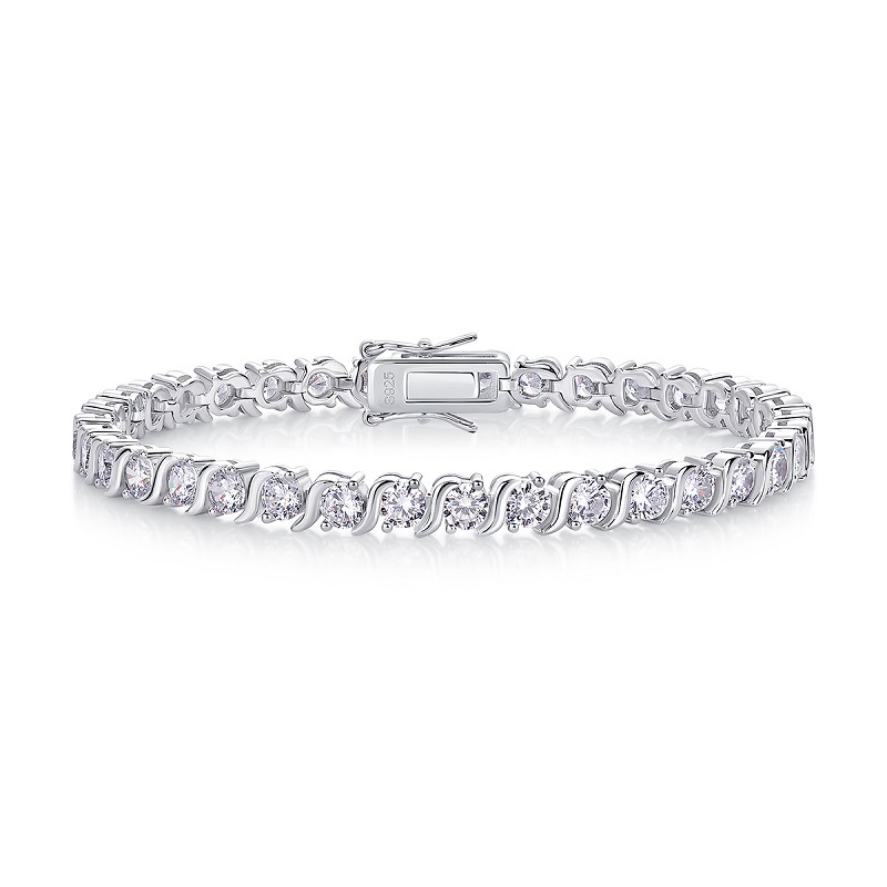 Elegant Figure-eight Charm Bracelet 925 Silver High-end Luxury_voghion.com