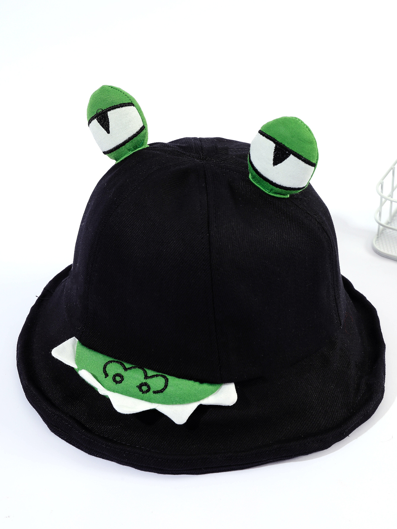 Nuevo lindo divertido pescador sombrero hembra dibujos animados Rana grandes ojos cúpula cuenca sombrero versátil casual sol-prueba estilo japonés