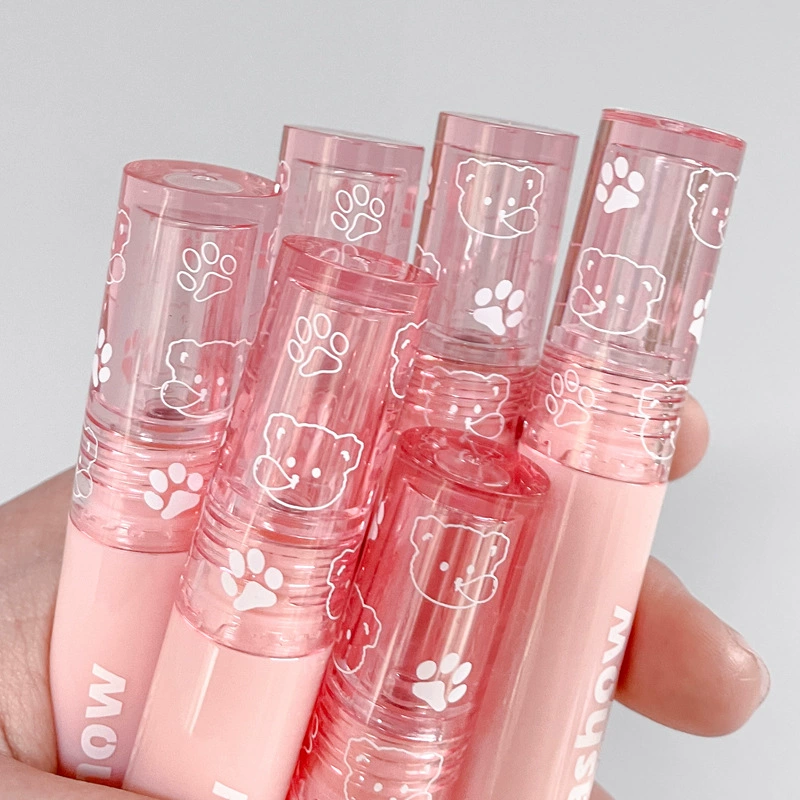 Трансграничный макияж Bubble Bear Mirror Lip Glaze, популярная водно-глянцевая помада для пухлых губ, отбеливающая, не легко прилипает к чашке, доступна для студентов