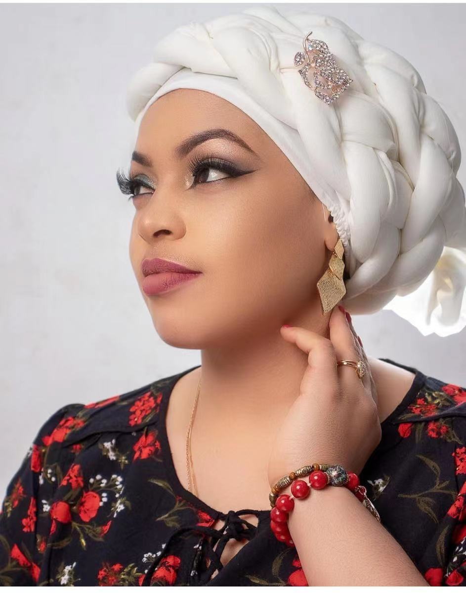 Muslim hat Autumn African hand-braided hat with accessory turban wrap_voghion.com