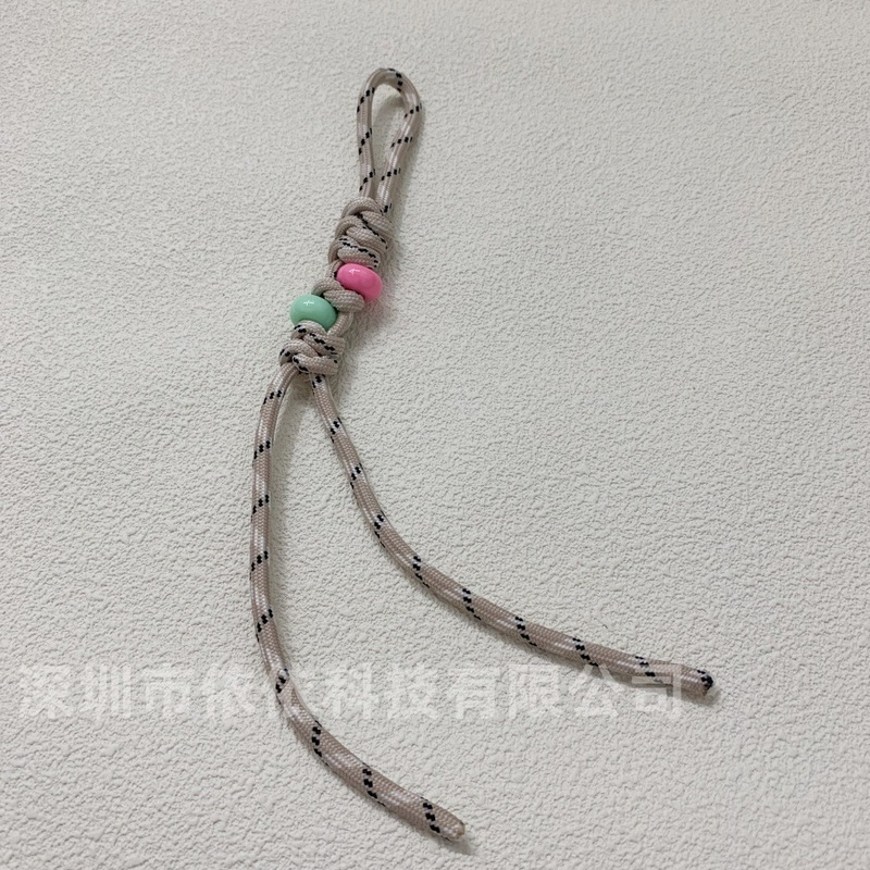 miu系彩色包包编绳挂件时尚车钥匙扣挂饰金刚结手工彩珠编织挂绳|undefined