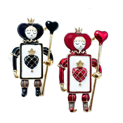 Black Peach Soldier Brooch Fashion Elegant | Yaxa sancaqları