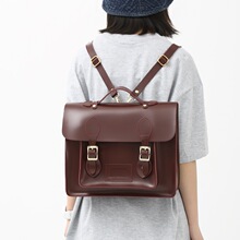 斜挎包女日系多功能双肩包男邮差包制服包复古纯色大容量潮牌背包