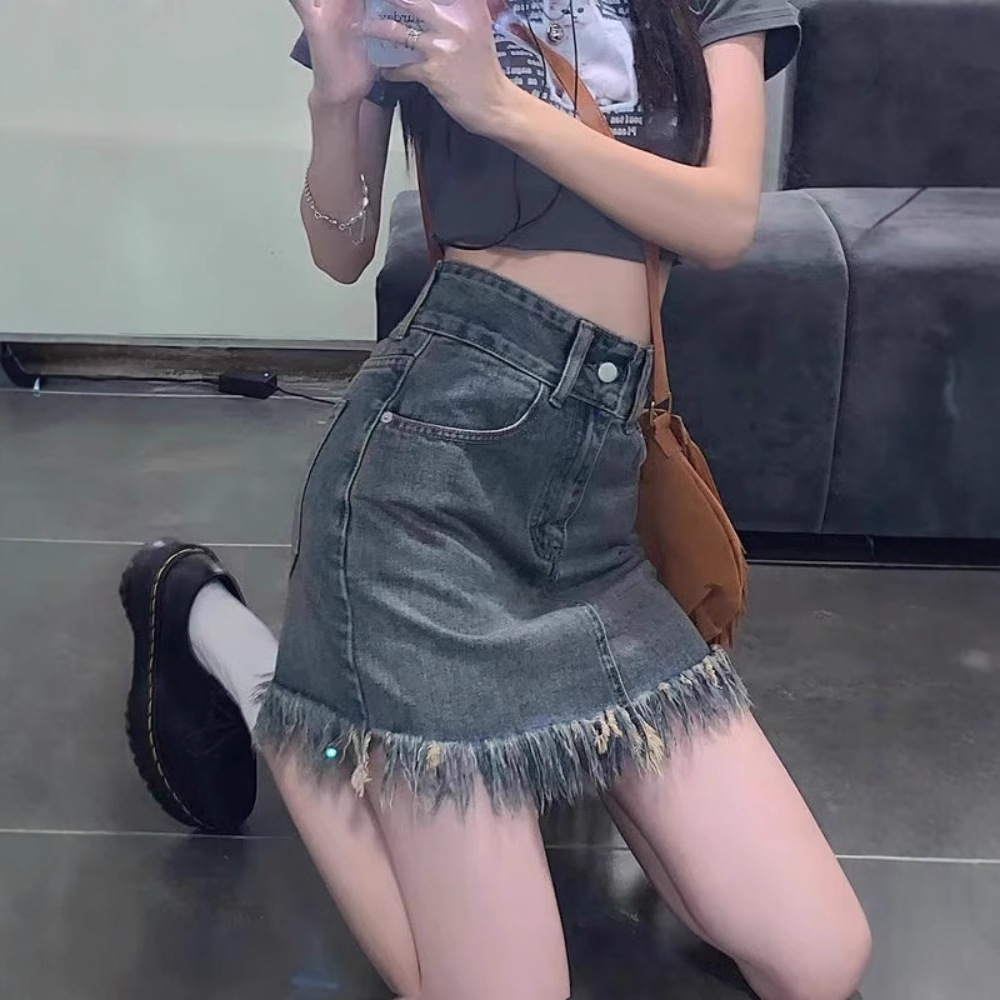 Summer denim skirt