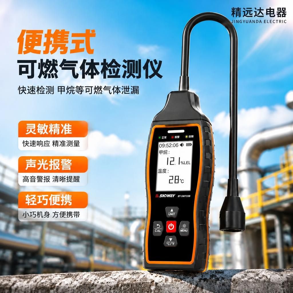SNDWAY深达威SW?733B可燃气体检测仪家用工业燃气泄漏测漏报警