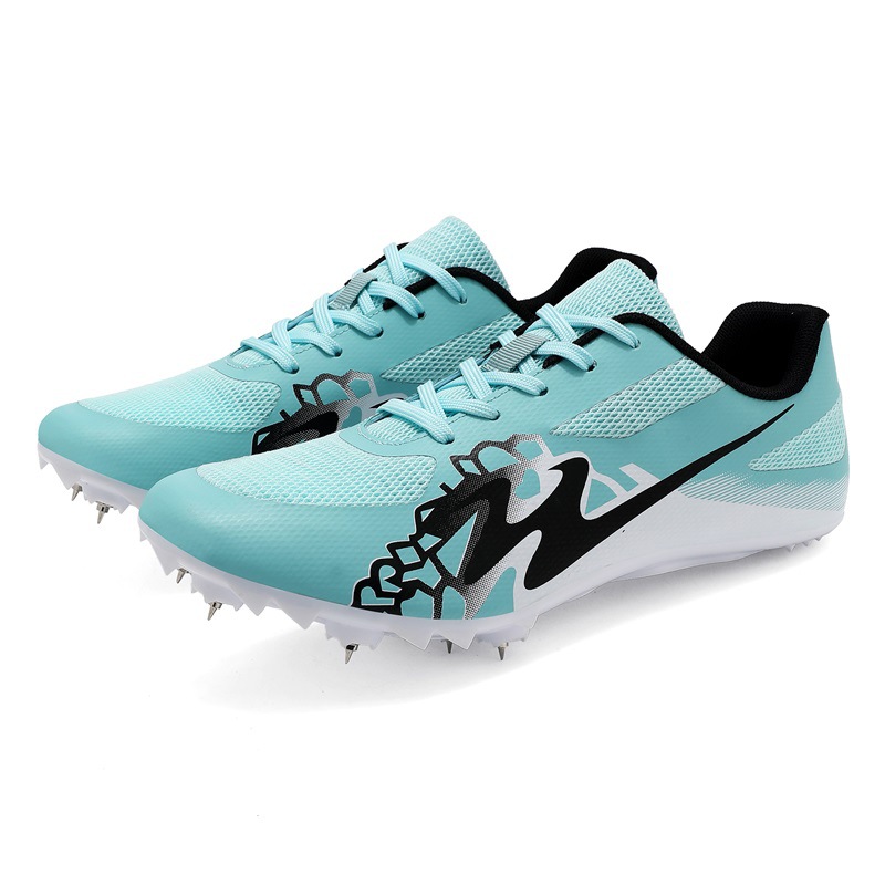 2025 nuevos zapatos de entrenamiento de atletismo transfronterizos para hombres y mujeres zapatos de entrenamiento de clavos de estudiantes zapatos de sprint vertical salto de larga fábrica de zapatos de clavos