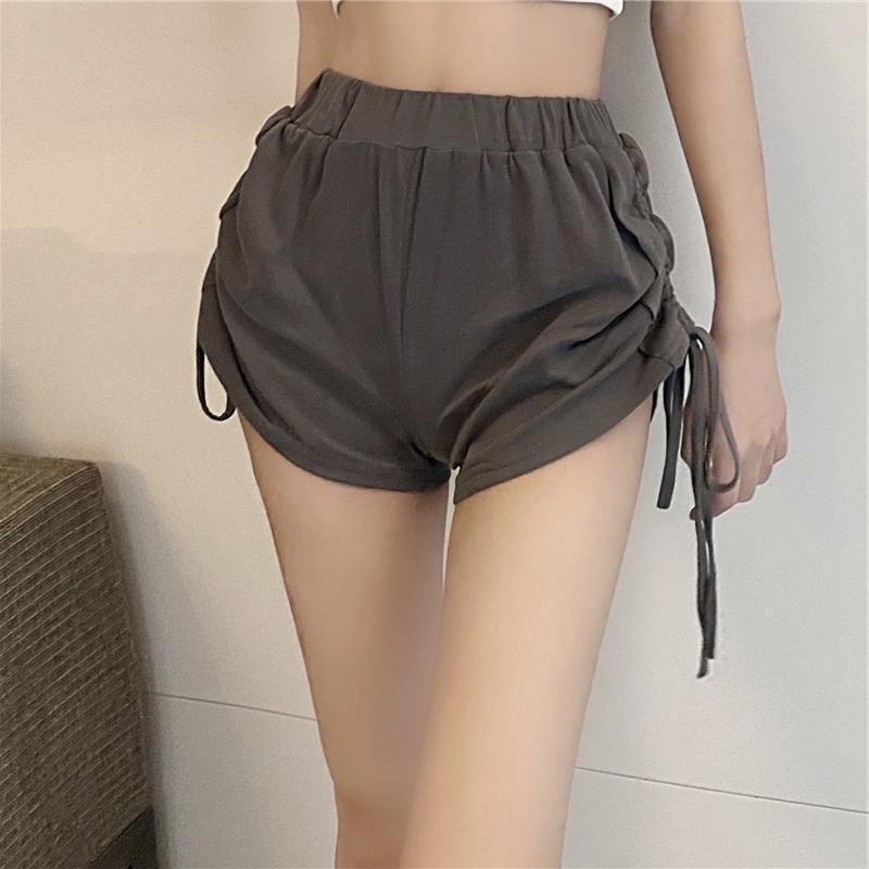 Pure Desire Style High and Low Waist Casual Drawstring Super Shorts Women's Summer Outer Wear Slimming Large Long Legs Design Hot Pants for Hot Girls