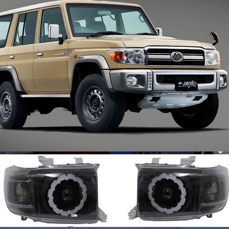 Es adecuado para Toyota Land Cool Road Old LC78 conjunto de faro de flor de ciruela modificado alto equipamiento LC76 LC79 LC71