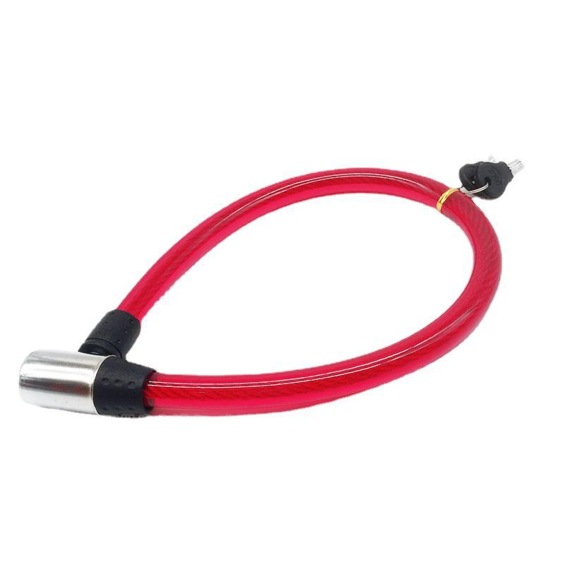 批发25*80钢丝锁自行车山地车玻璃门防盗锁钛金铁链锁铜芯钢缆锁