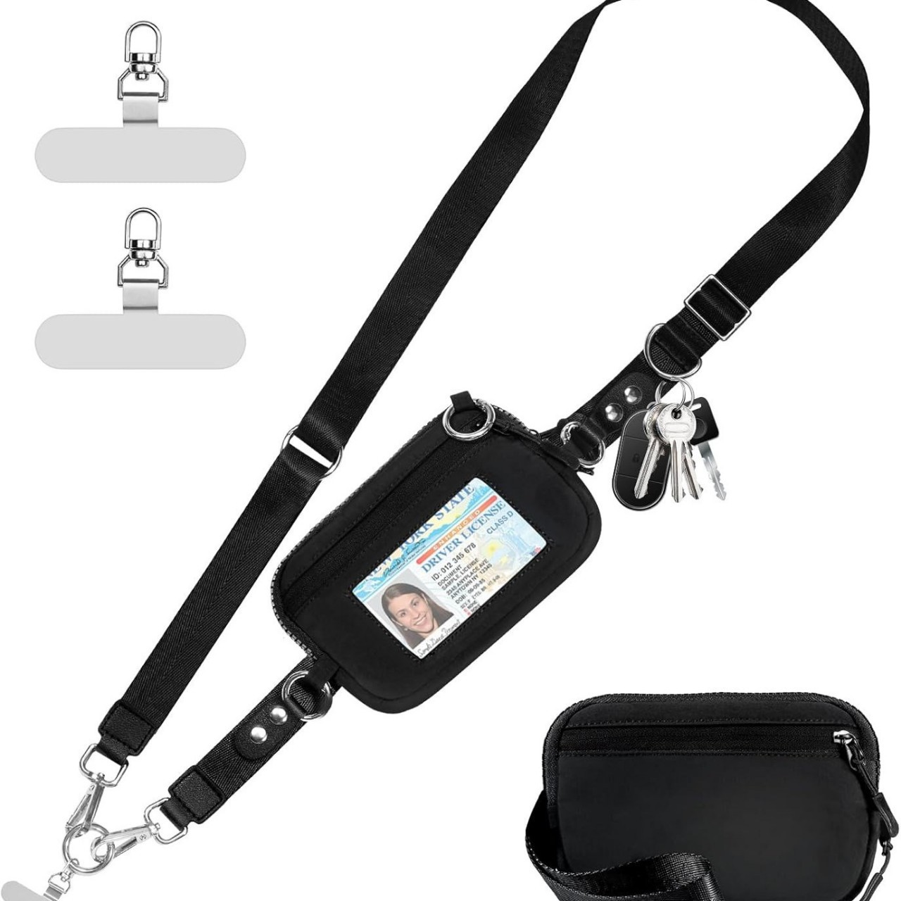 Brand new mobile phone lanyard, adjustable crossbody strap, can be hung on the back, single shoulder crossbody multifunctional bag, two-in-one