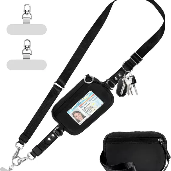 Brand new mobile phone lanyard, adjustable crossbody strap, can be hung on the back, single shoulder crossbody multifunctional bag, two-in-one