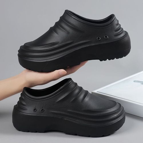 2025 Autumn/Winter Waterproof Clog Chef Shoes with 3-in-1 Protection, Non-slip Outsole, Water-resistant, Thick Sole, Durable Men's Anti-odor Shoes