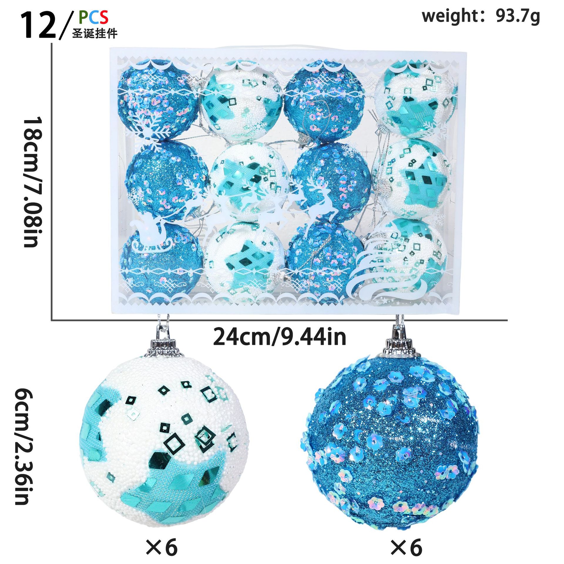 Transfronterizos nueva espuma de Navidad sequinilla bola de Navidad decoración de árbol de Navidad fiesta escenario de decoración bola