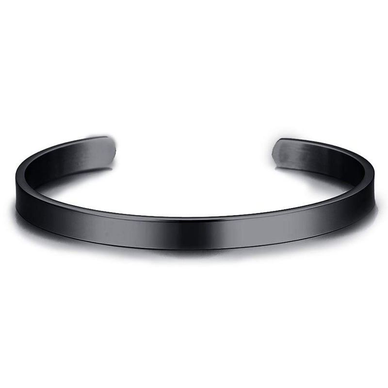 Basic Classic Style C Shape Stainless Steel Cuff Bracelets display picture 3