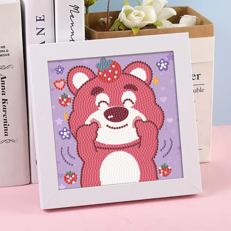 Diamante infantil DIY hecha a mano con material de marco paquete de dibujos animados Sanliou pegatinas de diamante regalo al por mayor pinturas de mampostería