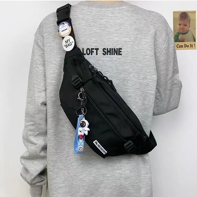 2025 New Men's Chest Bag Large Capacity Boys Crossbody Bag Commuter Bag Portable Waist Bag Small Backpack Men