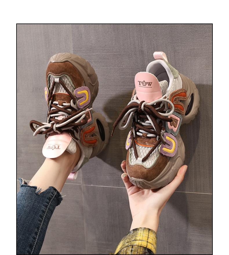 Giày thể thao nữ đế dày nâng chiều cao 8 cm, kiểu dáng hot trend — Màu thẻ chi tiết 14