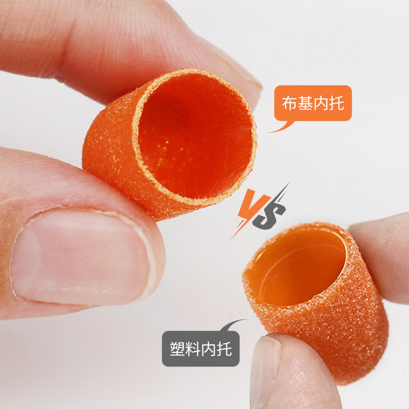 Nueva tapa de tela de alta calidad pedicura para eliminar la piel muerta, callos, manicuras, polirido, rodamiento de tela base, tapa de arena en stock