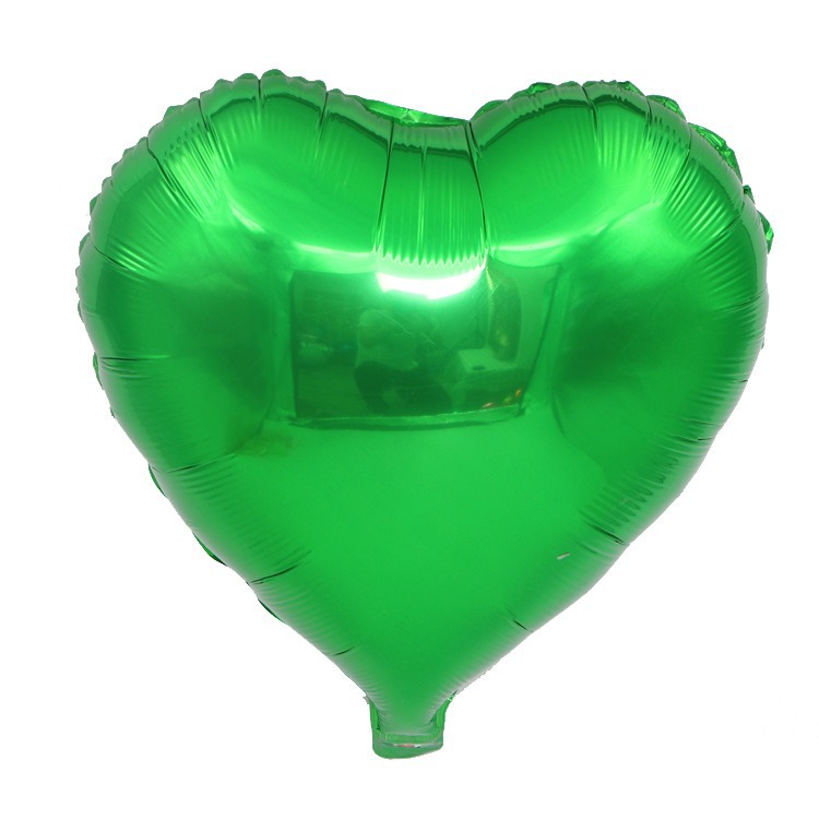 18 inch heart-shaped green